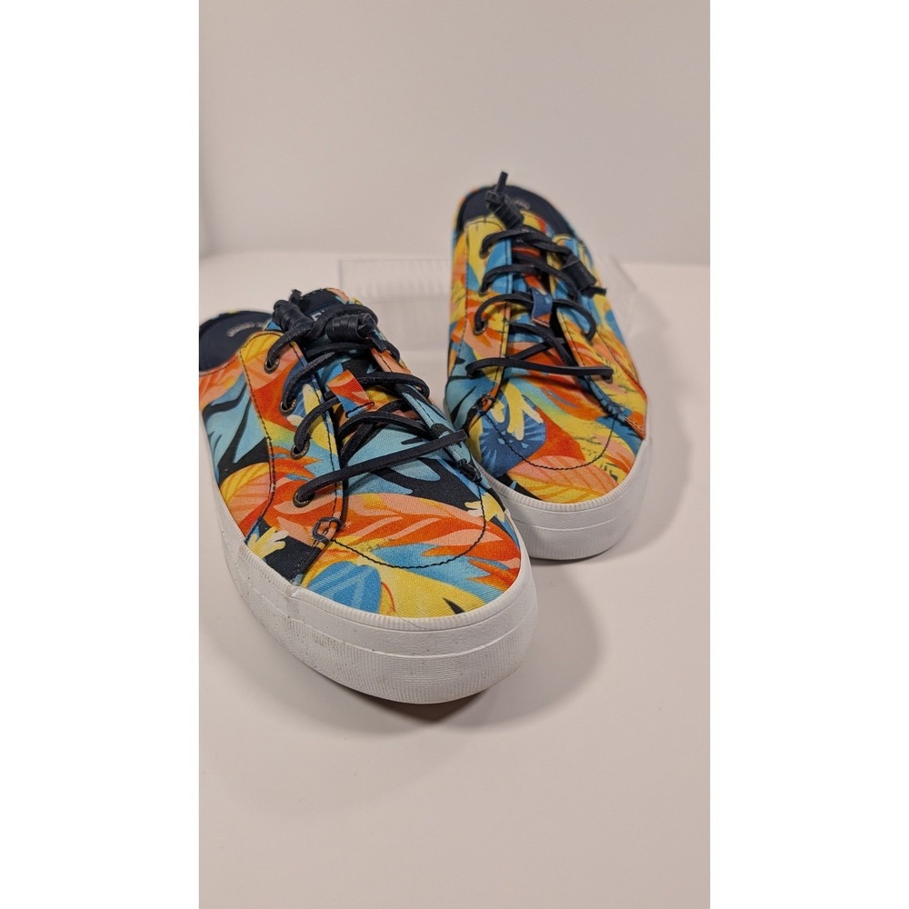 Sperry Top-Sider Crest Vibe Mule Tropical Floral Canvas Slip On Sneakers Womens